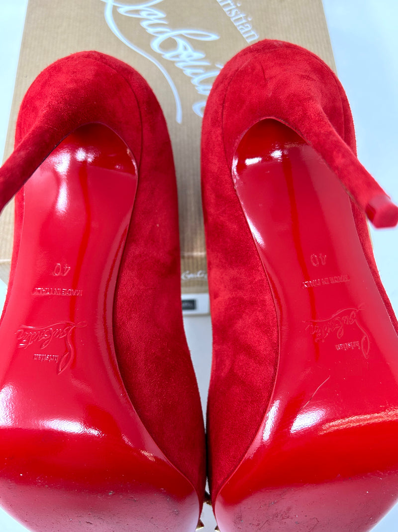 Christian louboutin deals red spike heels