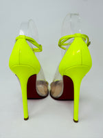 Un Bout 120 Yellow Patent Leather & PVC Heels but very small fit 37