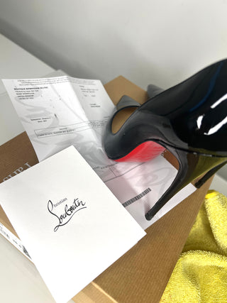 Christian Louboutin So Kate 120 Black Patent Heels 36.5 UK3.5