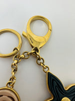 Multi Color Resin Gold Tone Key Holder Chain