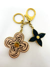 signature LV flower nude and black key chain bag charm