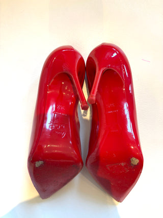 Christian Louboutin Kate 100 Red Patent Heels 36.5 UK3.5