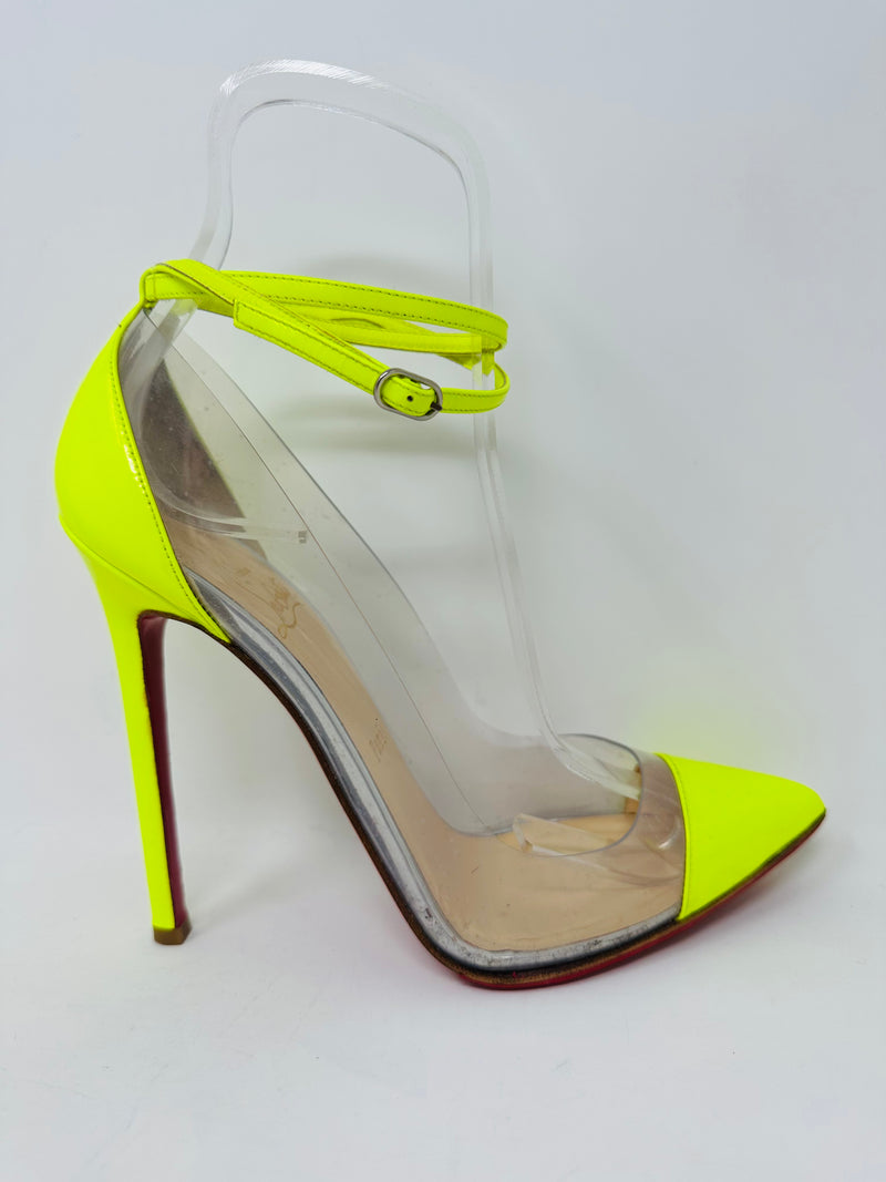 Neon yellow best sale clear heels
