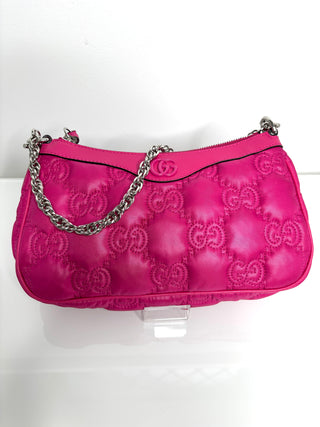 Gucci GG Matelasse Nylon/Leather Pink Crossbody/Shoulder Bag