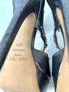 Jimmy Choo Grey Satin fabric Heels with crystals