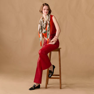 Hermes Palefroi Cashmere Silk Shawl 140