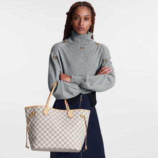 Louis Vuitton Preloved Neverfull MM Damier Azur Tote Bag