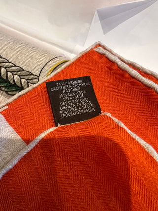 Hermes Palefroi Cashmere Silk Shawl 140