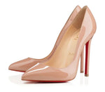 Christian Louboutin Pigalle 120 Patent Calf Nude Heels 39 UK 6