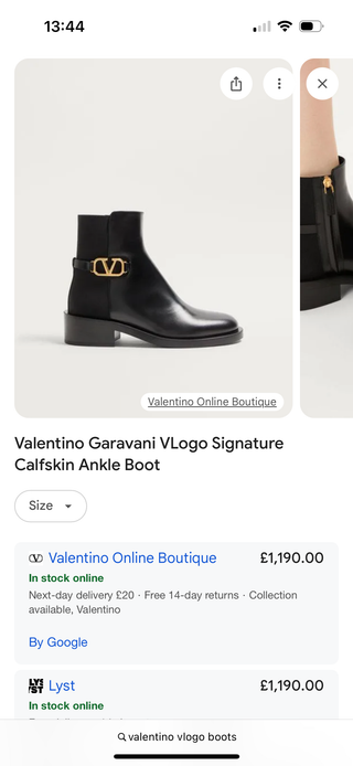 Valentino Garavani VLogo Black Leather Chelsea Ankle Boots 38 UK5