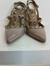 Valentino Garavani Rockstud Nude Patent Leather Ankle Strap Heels 39.5 UK 6.5