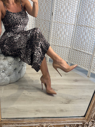 Christian Louboutin So Kate 120 Nude Patent Heels 39.5 UK6.5
