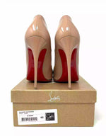 Christian Louboutin So Kate 120 Nude Patent Leather Pump Heels 40 UK 7