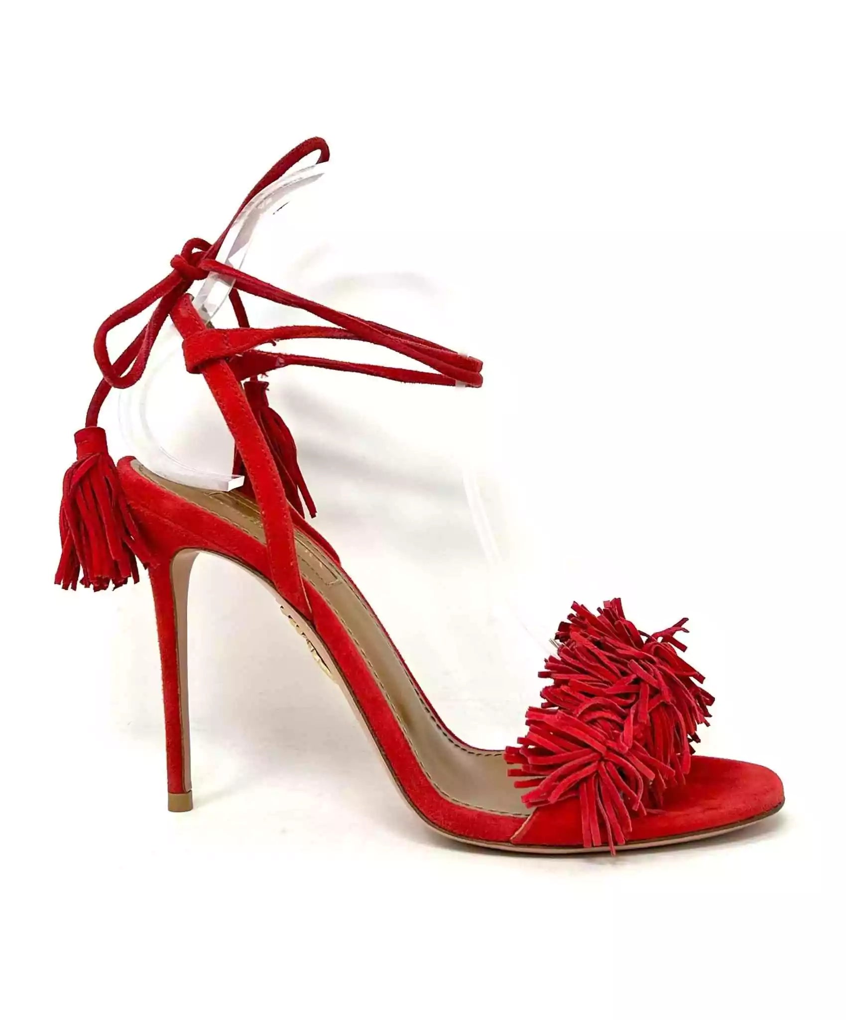 Red tassel sandals discount