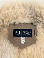 Armani Dark Beige Faux Fur Coat EU 44 UK16 L