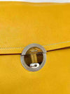 Prada Mustard Leather Flap Shoulder Bag