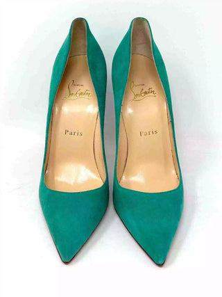 Christian Louboutin So Kate 120 Mint Suede Leather Pump Heels 38 UK 5