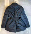Prada Re-Nylon Black Recycled Nylon Down Belted Puffer Jacket IT 40 UK 8