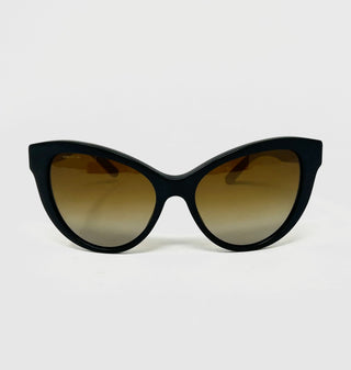 Burberry Black Over-Sized Cat Eye Brown Gradient Polarized Sunglasses - High Heel Hierarchy