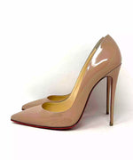 Christian Louboutin So Kate 120 Nude Patent Leather Pump Heels 40 UK 7