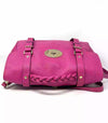 Mulberry Alexa Oversized Pink Heavy Grain Leather Satchel Bag