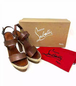 Christian Louboutin Satrinxa 150 Brown Platform Heel Sandals 39 UK 6