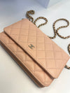 Chanel Light Beige Quilted Caviar Wallet On Chain Bag WOC - High Heel Hierarchy