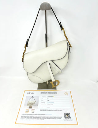 Christian Dior Off White Leather Saddle Handbag - High Heel Hierarchy