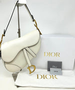 Christian Dior Off White Leather Saddle Handbag - High Heel Hierarchy
