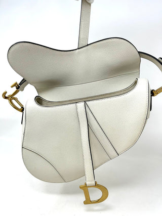 Christian Dior Off White Leather Saddle Handbag - High Heel Hierarchy