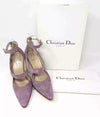 Christian Dior Violet Suede Leather Stitching Detail Strap Heels 36 UK 3