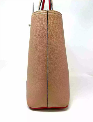 Christian Louboutin Cabata Large Nude Leather Spikes Tote Bag