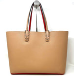 Christian Louboutin Cabata Large Nude Leather Spikes Tote Bag - High Heel Hierarchy