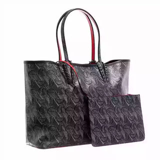 Christian Louboutin Cabata Monogram Small Black Tote Bag