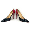Christian Louboutin Decollete 554 100 Patent Black/Red Degrade Pump Heels 41 UK 8 - High Heel Hierarchy