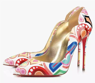 Christian Louboutin Hot Chick 100 Patent Tivoli Multicolor Pump Heels High Heel Hierarchy