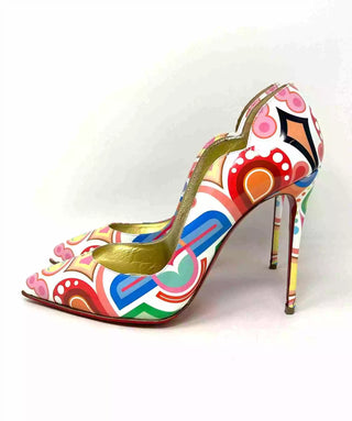 Christian Louboutin Hot Chick 100 Patent Tivoli Multicolor Pump Heels 39 UK 6