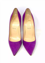 Christian Louboutin So Kate 120 Purple Suede Pump Heels 38 UK 5