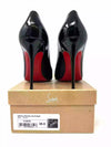 Christian Louboutin Decollete 554 100 Black Patent Leather Pump Heels 38.5 UK 5.5