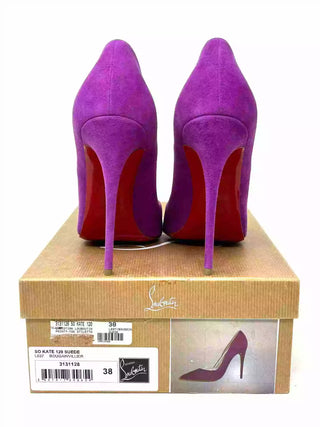 Christian Louboutin So Kate 120 Purple Suede Pump Heels 38 UK 5