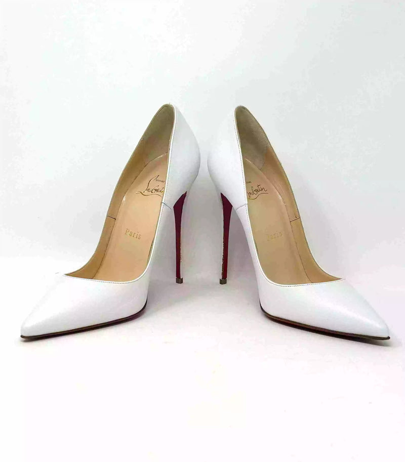 Christian Louboutin So Kate 120 White Leather Pump Heels 38 UK 5