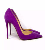 Christian Louboutin So Kate 120 Purple Suede Pump Heels 38 UK 5