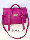 Mulberry Alexa Oversized Pink Heavy Grain Leather Satchel Bag