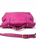 Mulberry Alexa Oversized Pink Heavy Grain Leather Satchel Bag