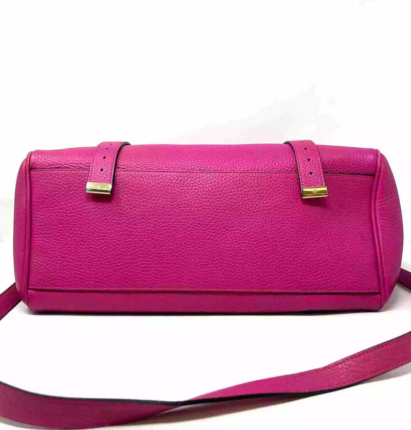 Mulberry Alexa Oversized Pink Heavy Grain Leather Satchel Bag