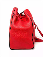 Mulberry Millie Small Bright Red Grainy Leather Tassel Tote Bag