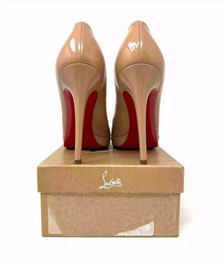 Christian Louboutin New Simple Pump 100 Nude Patent Leather Pump Heels 36 UK 3