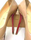 Christian Louboutin Bianca 140 Nude Patent Leather Platform Heels 41 UK 8