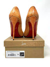 Christian Louboutin So Kate 120 Watersnake Rocaille Orange Pump Heels 38 UK 5