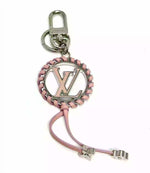 Louis Vuitton Very Silver Pink Bag Charm And Key Holder